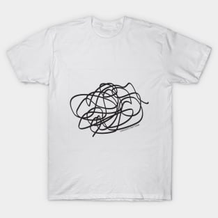 Thought Pattern Thinking Scribble - Black T-Shirt